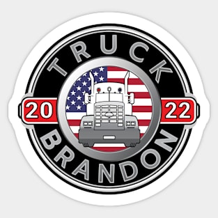 TRUCK BIDEN FREEDOM CONVOY - TRUCKERS FOR FREEDOM - USA FREEDOM CONVOY 2022 TRUCKERS SILVER LETTERS Sticker